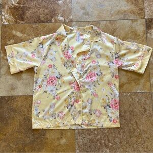 Flora Nikrooz Yellow Floral Pajama Top